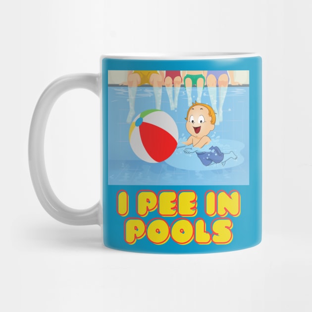 I pee in pools swimming with friends and family at pool parties. by Shean Fritts 